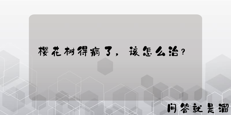 樱花树得病了，该怎么治？